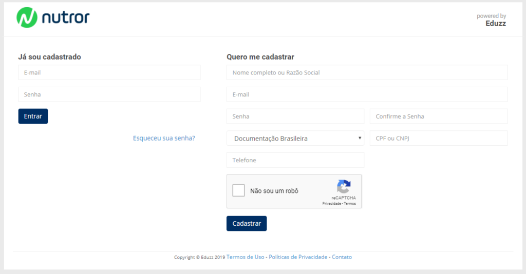 Pensar e agir sobre um modelo de preenchimento de cadastro